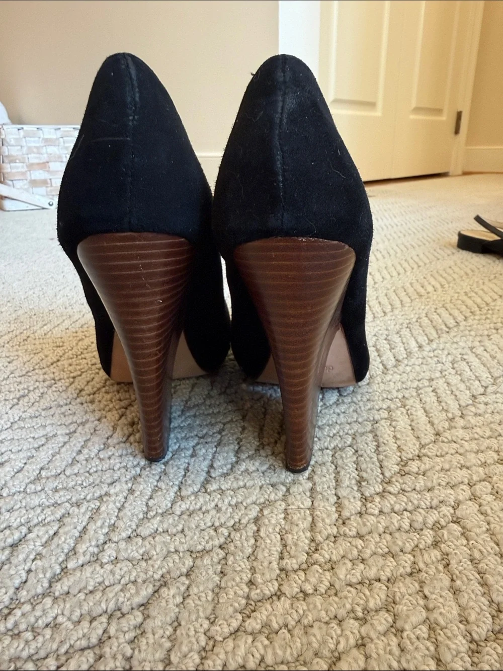 Dolce Vita Black Suede Platform Block Heel Pumps